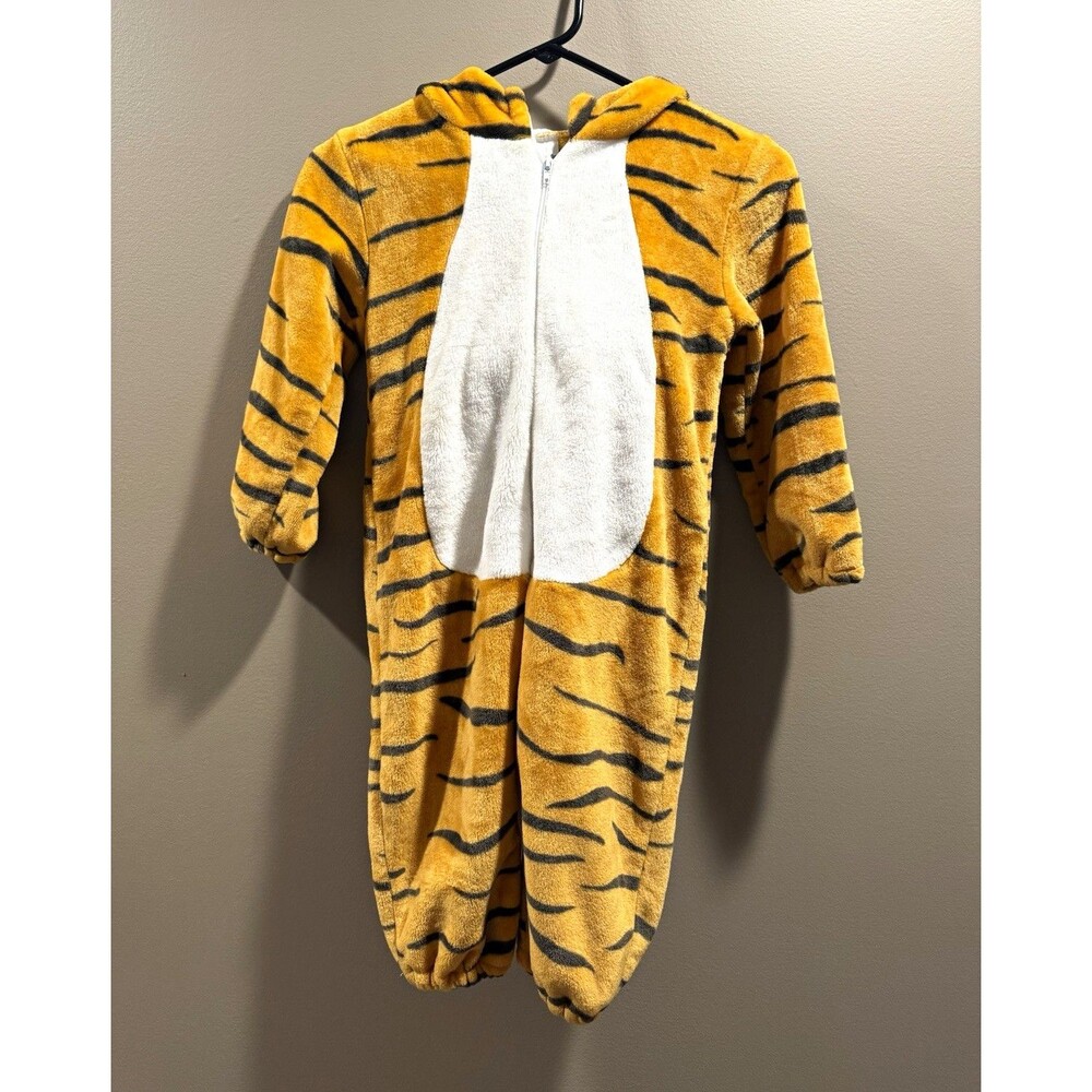 MICHLEY Toddler Tiger Costume Complete Outfit Hooded Fleece One Piece Size 3T?